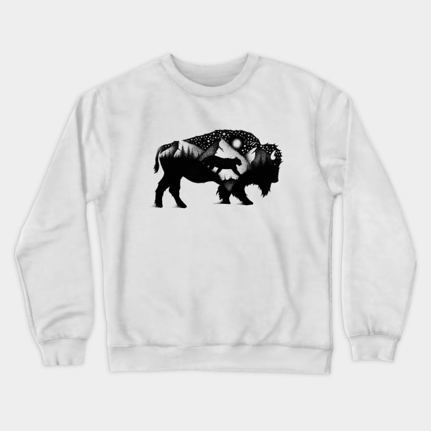 THE BISON AND THE COUGAR Crewneck Sweatshirt by thiagobianchini